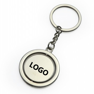Metal Circle Spinner Key Tag