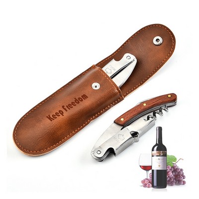 Rosewood Wood Handle Stainless Steel Bottle Opener