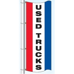 Single Faced Stock Message Free Flying Drape Flag (Used Trucks)
