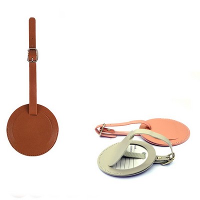Custom Round Pu Luggage Tag