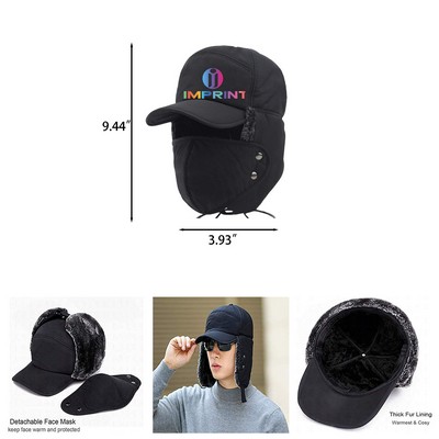 Winter 3" 1 Thermal Fur Lined Trapper Hat