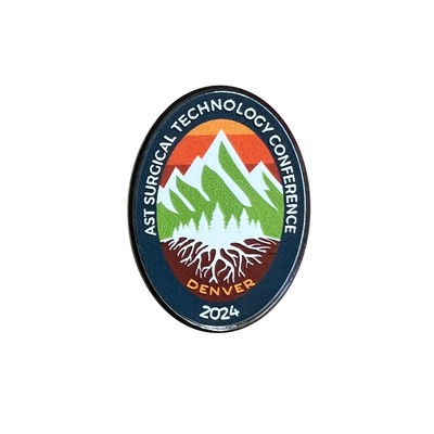 QUIKTURN Ultratone Oval Lapel Pin - 5 Day Production (1" x 5/8")