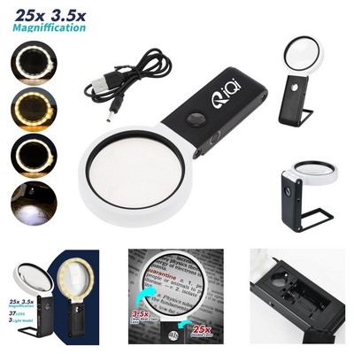 Foldable Magnifying Glass With Light And Stand