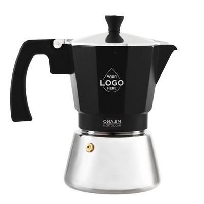 GROSCHE MILANO INDUCTION Stovetop Espresso Maker, Stainless Steel Moka Pot | 6 Espresso Cups