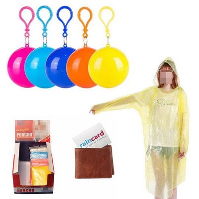 Disposable Portable Ball-Shaped Raincoat