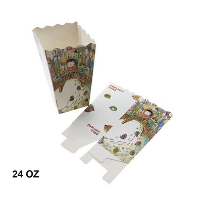 24 Oz. Foldable Popcorn Boxes