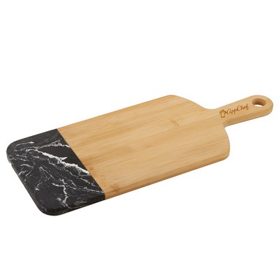 Bamboo Marble Cutting Board with Handle