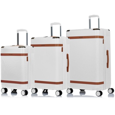 Champs Luggage Vintage Air Luggage Set Size 3 Pieces - Ivory Beige