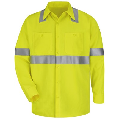Bulwark® Men's Midweight FR Hi-Visibility Work Shirt