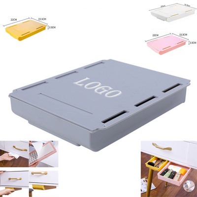 Under-Desk Hidden Pull-Out Storage Box