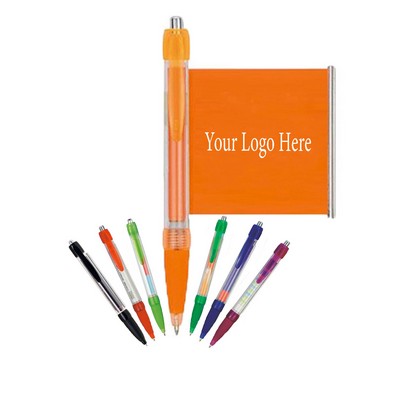 Promotional Pull Out Ad Ballpoint Banner Pen