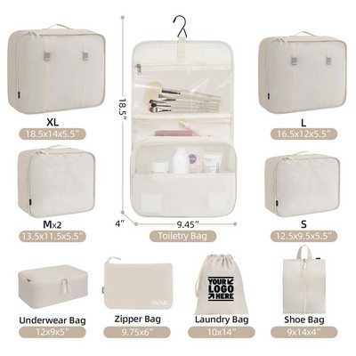 Multi-functional Large Capacity Portable Travel Storage Bag Travel 9-Piece Set