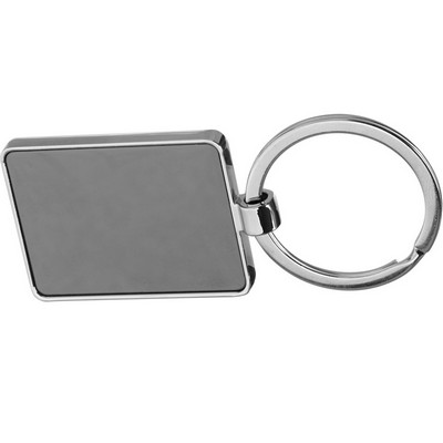 Two Tone Rectangular Metal Keychains