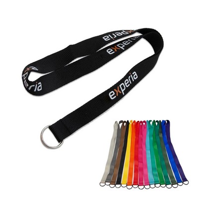 Custom 3/4" Polyester Lanyard w/ Metal Split Ring