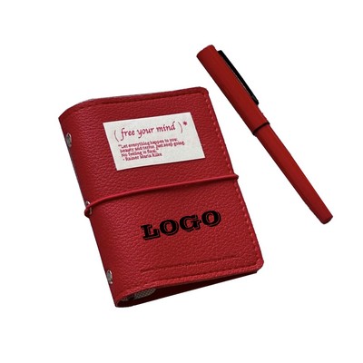 M5 Soft Leather Detachable Loose Leaf Student Diary Notebook(40 Pages)