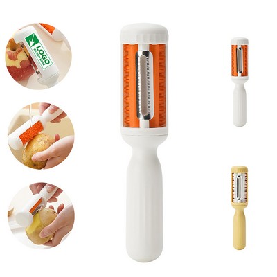 2-in-1 Vegetable Fruit Cleaning Brush and Peeler