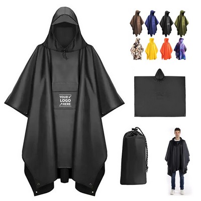 3 In 1 Multifunction Waterproof Raincoat Poncho Tent Ground Mat