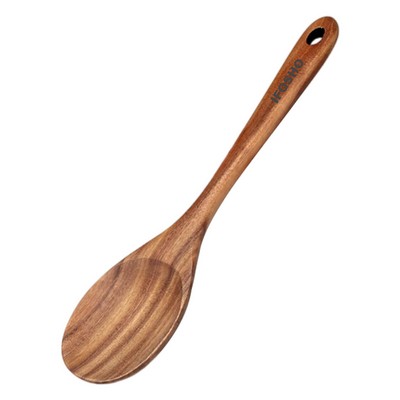 13-inch Teak Wooden Cooking Spoon Large Mixing Spoon for Non-Stick Cookware