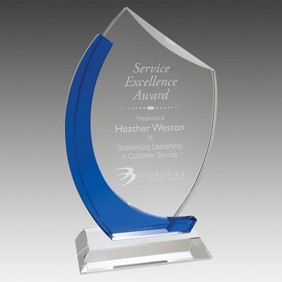 Crystal Slant Oval on Base