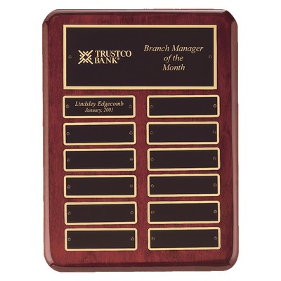 Rosewood Piano Finish Perpetual Plaque