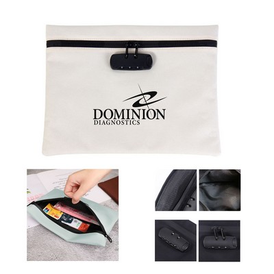 Combination Lock File Bag