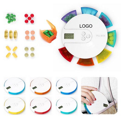 7-Compartment Smart Electronic Pill Box Weekly Timer Reminder