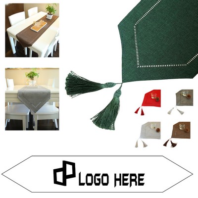 Homes Table Runner W/ Fringe