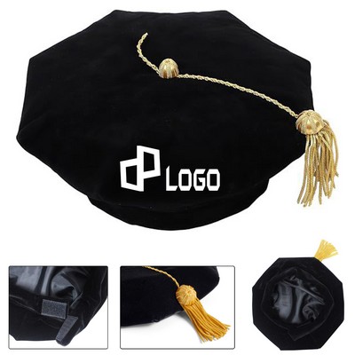 Unisex Velvet Doctoral Graduation Cap
