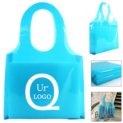 Pvc Clear Blue Shopping Bag