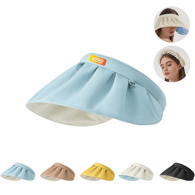 2-in-1 Clip On Foldable Wide Brim Womens Visor Headbands
