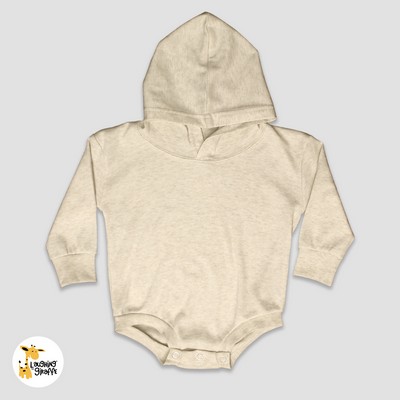 Laughing Giraffe® - Luxe Baby Long Sleeve Hooded Bubble Rompers – 65% Polyester/35% Cotton