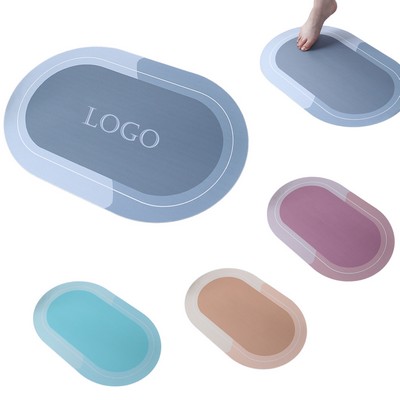 Oval Diatom Mud Bathroom Mat