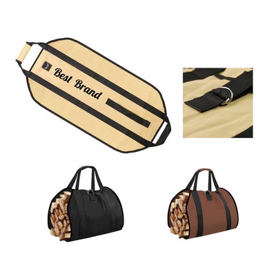 Large Capacity Outdoor Firewood Tote Bag