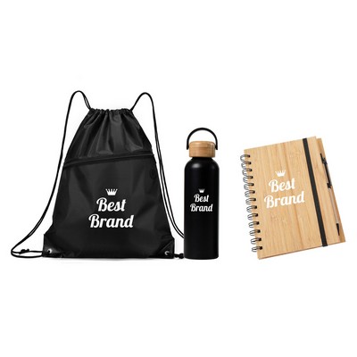 Eco Friendly Bag Journal Bottle Set