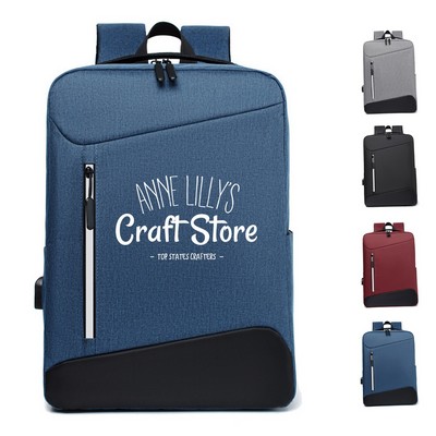 Spacious Laptop Backpack with Built-in USB Charging Port