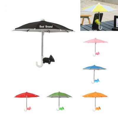 Outdoor Sun Shade Phone Holder With Umbrella
