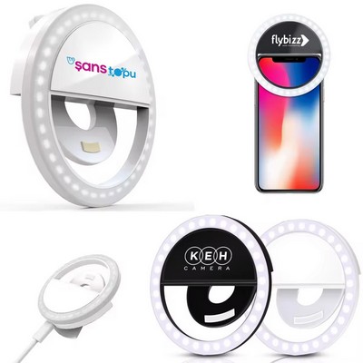 Portable Rechargeable Selfie LED Ring w/ Clip