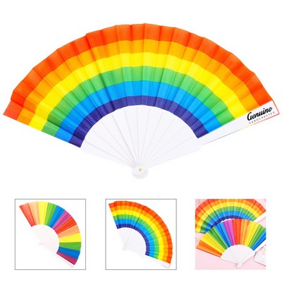 Summer Rainbow Folding Fan