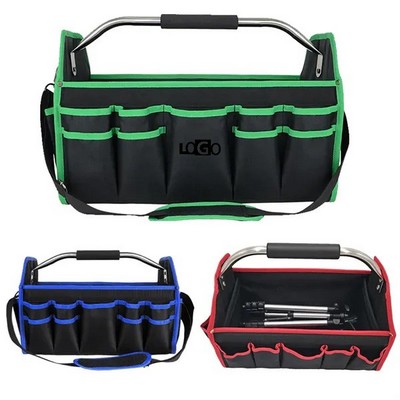 Top Open Electrician Hardware Tool Bags with Metal Handle