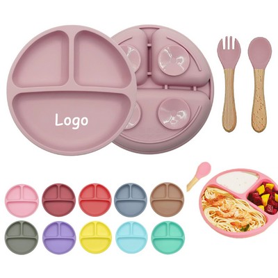 Baby Silicone Suction Plate Set