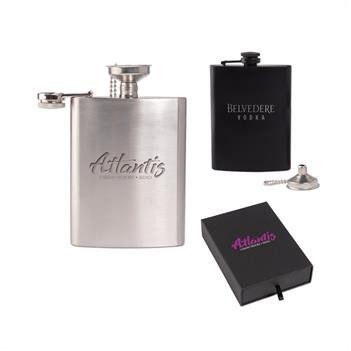 8 Oz. Oakhurst Flask and Funnel Gift Set
