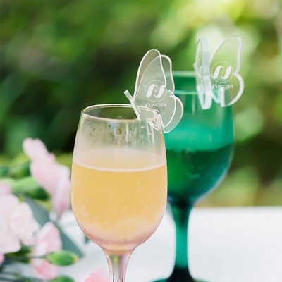 Butterfly Shape Acrylic Drink Marker Wine Glass Recognizer