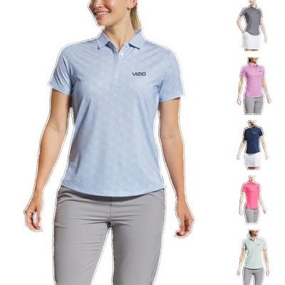 FootJoy Women's Speckle Short Sleeve Print Shirt