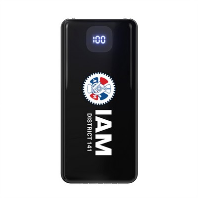 10,000mAh Power Bank With Built-In Charging Cables