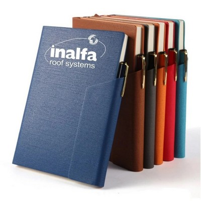 Leatherette Business Notebook & Pen