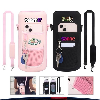 Neoprene Half-Gallon Water Bottle Carrier - Metal Buckles