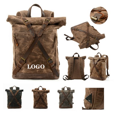 Waxed Canvas Vintage Rucksack