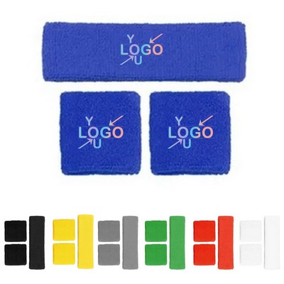 Terry Cloth Headband and Wristbands Set