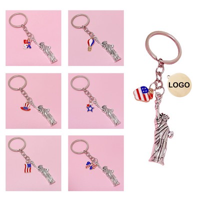 Independence Day Patriotic Keychain