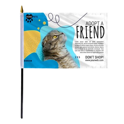 16"X 24" Custom Vinyl Stick Flag - Digital Print